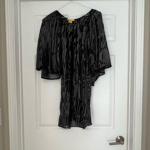 Catherine Malandrino Silk Flutter Sleeve Dress